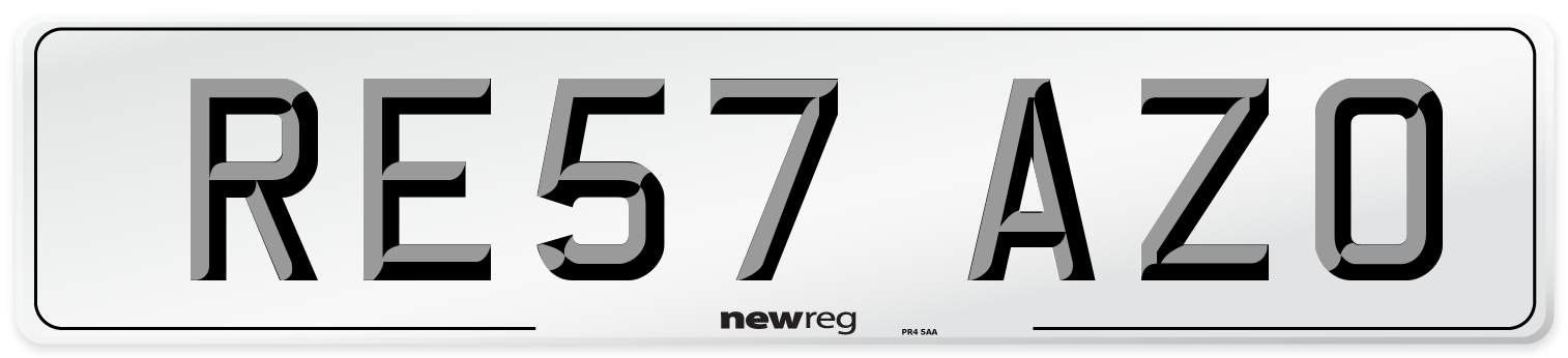 RE57 AZO Number Plate from New Reg